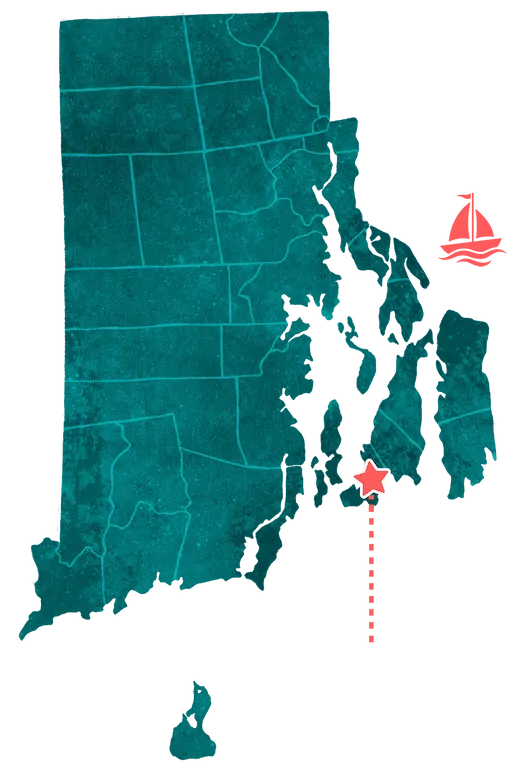 Map of Rhode Island counties